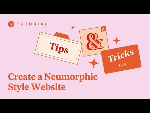 How to Create a Neumorphic Style Website in Elementor