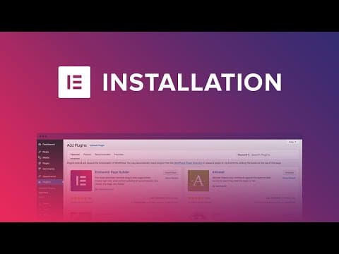 How to Install Elementor Page Builder for WordPress