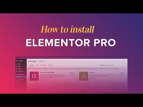 How to Install Elementor Pro