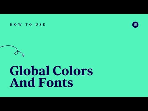 HowtoUseElementor&#;sGlobalColors&#;Fonts