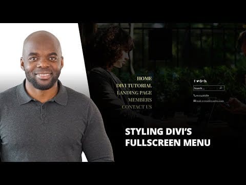 Styling Divi’s Fullscreen Menu